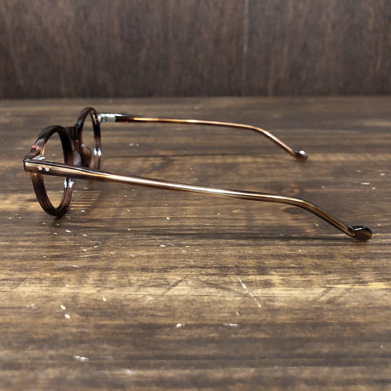 Vintage France Glasses Round Pant Amber 2dot Frame Deadstock