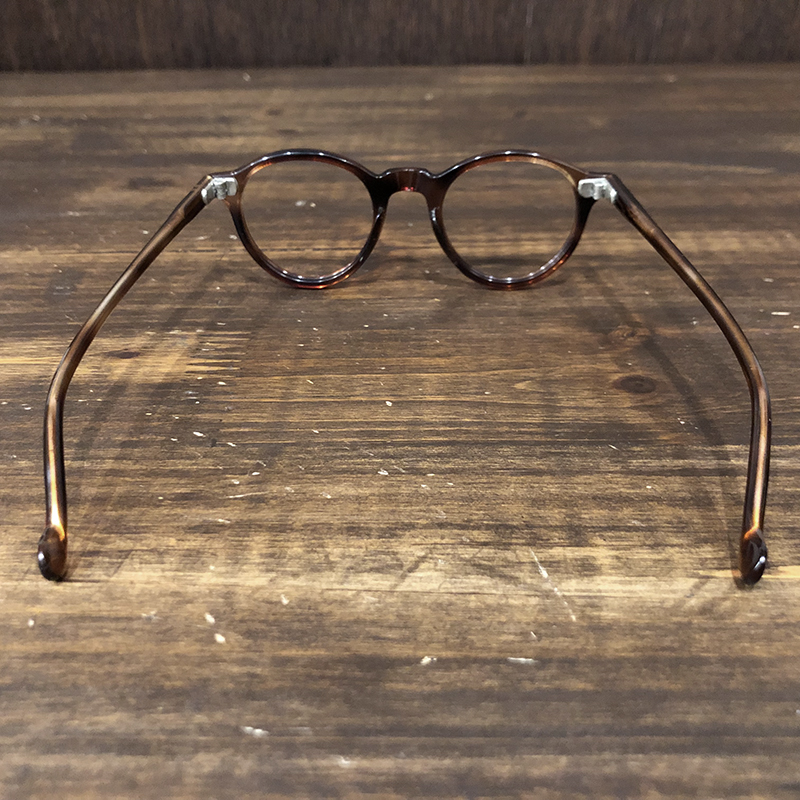 Vintage France Glasses Round Pant Amber 2dot Frame Deadstock