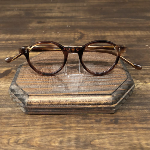 Vintage France Glasses Round Pant Amber 2dot Frame Deadstock ビンテージ フランス ラウンド パント 2ドット 眼鏡 フレーム デッドストック品