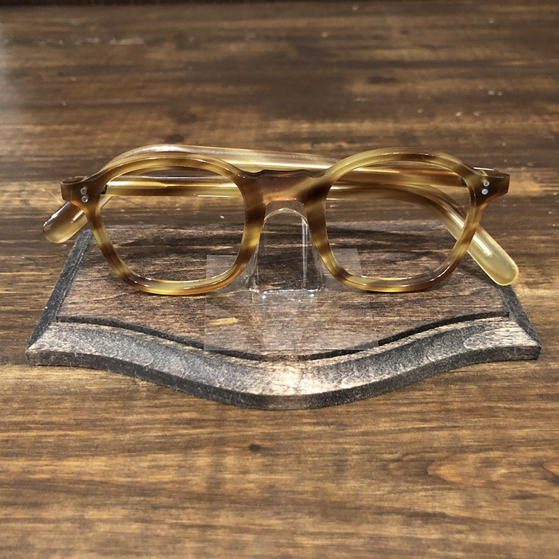 Vintage Glasses French Frame 2Dot Honey Amber Wellington Deadstock ビンテージ フレンチ 眼鏡フレーム ハニーアンバー ウェリントン デッドストック品
