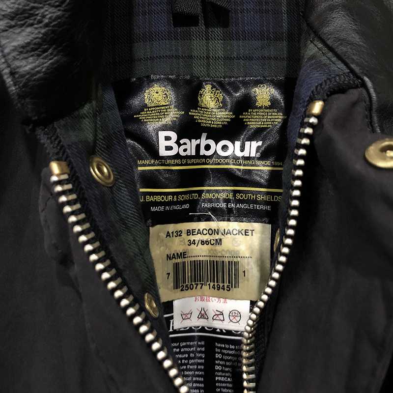 Barbour Beacon Riding Jacket 3Warrant Black C34 Mint バブアー
