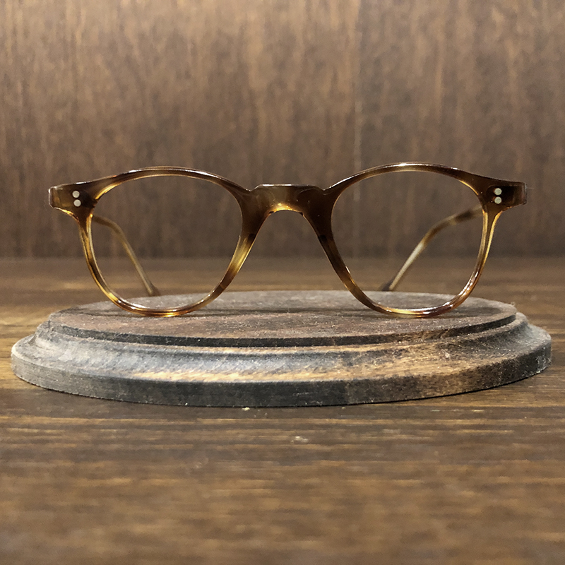 Vintage Glasses French Frame 2dot Demi Amber Wellington Deadstock ビンテージ フレンチ 眼鏡フレーム デミアンバー ウェリントン デッドストック