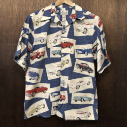 Reyn Spooner Cotton Aloha Short Sleeve Shirts Chevrolet Classic Corvette Pattern M レインスプーナー アロハシャツ ハワイアンシャツ クラシック クラシック コルベット柄