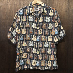 Reyn Spooner Spun Rayon Aloha Short Sleeve Shirts Guitar Pattern M レインスプーナー アロハシャツ ハワイアンシャツ ギター柄