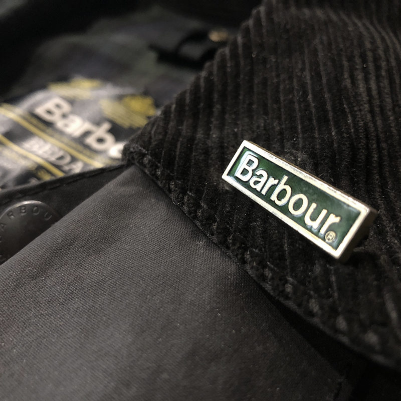 Barbour Black Bedale with Pins