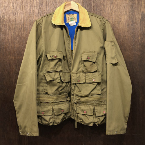 Ideal Vintage Fishing Jacket Khaki M 38-40 Mint イディール 社 ビンテージ フィッシング ウェーディング ジャケット オーリブドラブカラー ミントコンディション品