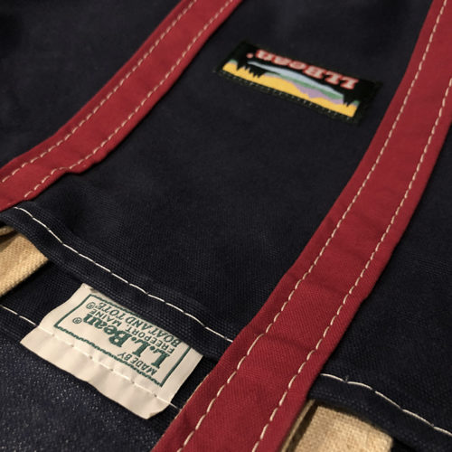 LL Bean Color Boat and Tote Navy Red Canvas Tote Bag Mint エルエルビーン ボート