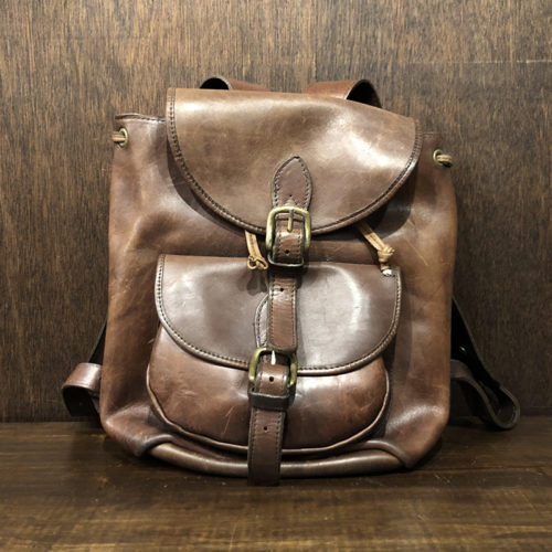 Robert Cheau Heavy Fullgrain Brown Leather Rucksack Bag Made in USA ビンテージ 本革 フルグレイン プルアップ レザー リュックサック バッグ 米国製 オールドレザーバッグ