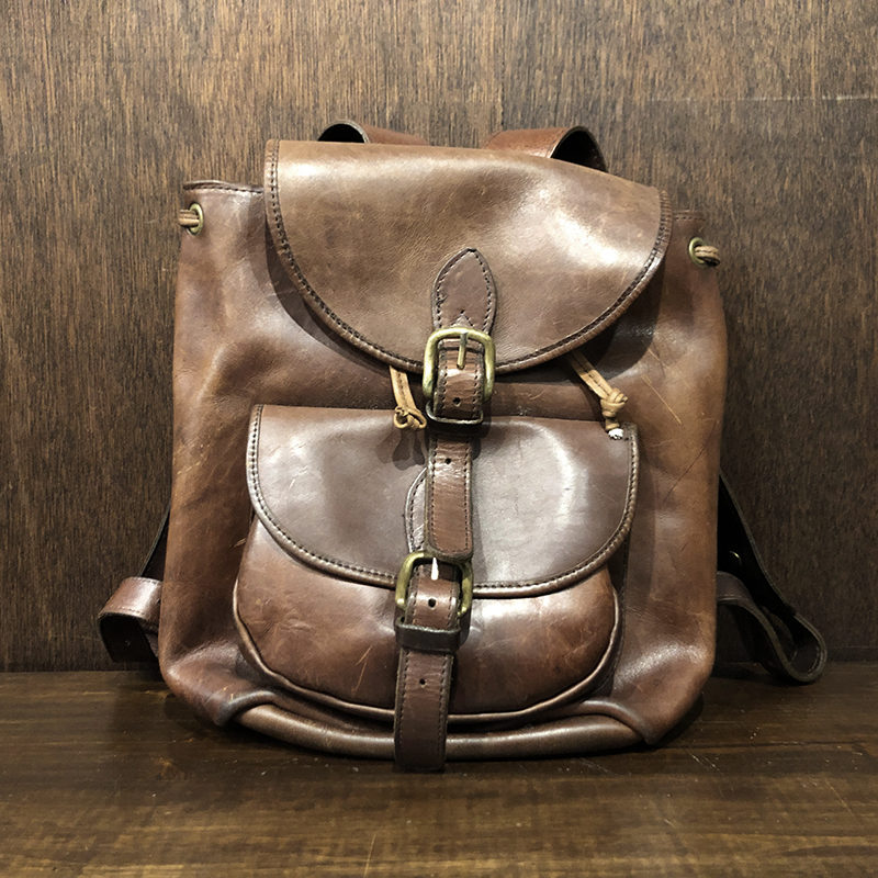Robert Cheau Heavy Fullgrain Brown Leather Rucksack Bag Made in USA ビンテージ 本革  フルグレイン