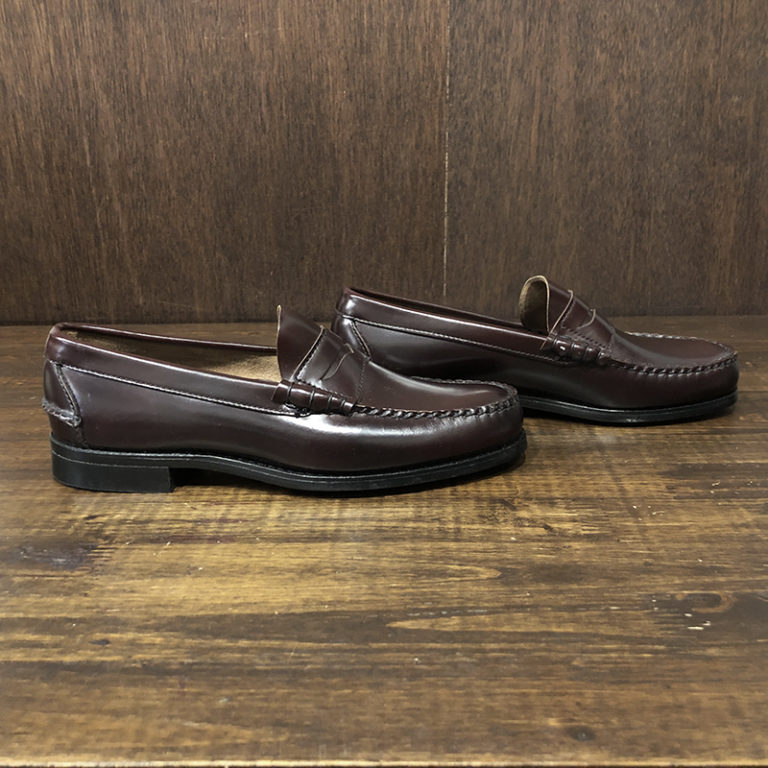 LL Bean Penny Loafer Shoes Beef Roll Type Real Leather 8D with Box & Paper Deadstock エルエルビーン ペニー