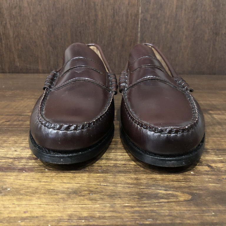 LL Bean Penny Loafer Shoes Beef Roll Type Real Leather 8D with Box & Paper Deadstock エルエルビーン ペニー
