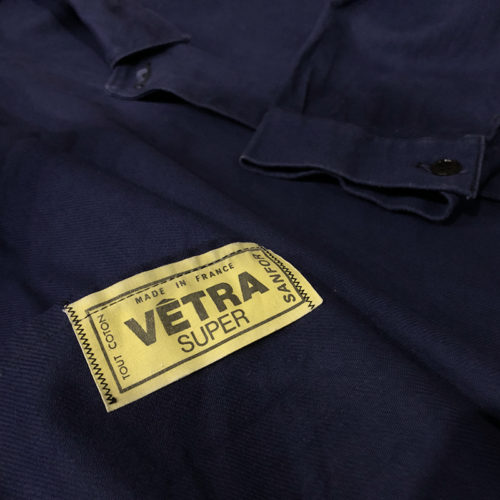 Vetra Super Cotton Twill French Blue Work Jacket 44 ベトラ コットンツイル フレンチ ワーク ジャケット 茄子紺 ブルー サイズ44 ビンテージ グッドコンディション