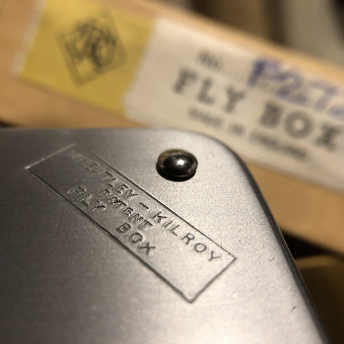 Richard Wheatley Kilroy Silmalloy Fly Box Spring Type Small Size with Box Mintリチャード ホイットレー ビンテージ アルミニウム フライボックス スプリングバー仕様 Made in England オリジナルボックス付属 ミントコンディション