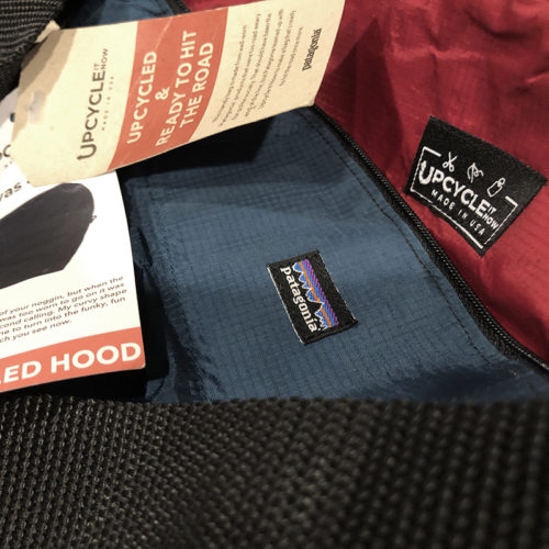 Patagonia Upcycle It Now Waist Bag Hip Pouch Made with Upcycle Hood Navy Red Inner with Tag Deadstock パタゴニア アップサイクルモデル ウェストバッグ ヒップポーチ パック フード再利用品 ネイビーボディ レッドインナー ペーパータグ付属 デッドストック