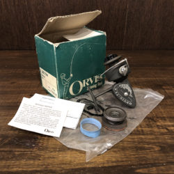 Orvis 75A Made by Coptes Made in Italy Spinnig Reel with Box Sleeve Guarantee card Paper Spare Spool Mintオービス 75A コプテス イタリア製 スピニングリール ビンテージ オリジナルボックス スリーブ ギャランティカード 納品書 スペアスプール付属 ミントコンディション