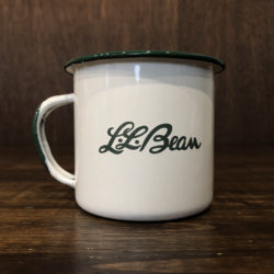 L.L. Bean Cursive Logo Outdoor Enamel Metal Mug Cap Mint エルエルビーン 筆記体ロゴ アウトドア 琺瑯 ホーロー エナメル マグカップ 展示品 ミントコンディション