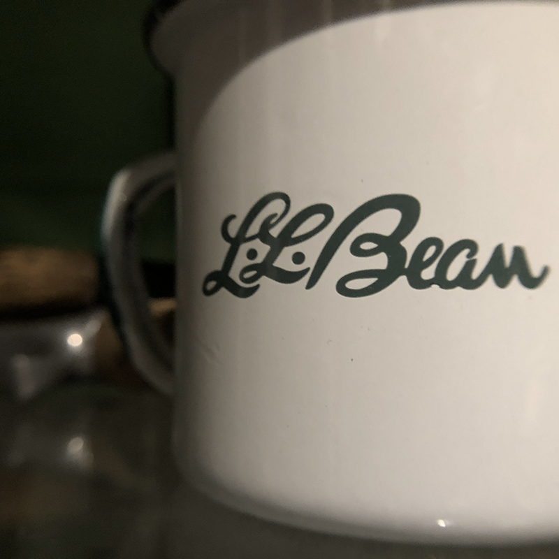 L.L. Bean Cursive Logo Outdoor Enamel Metal Mug Cap