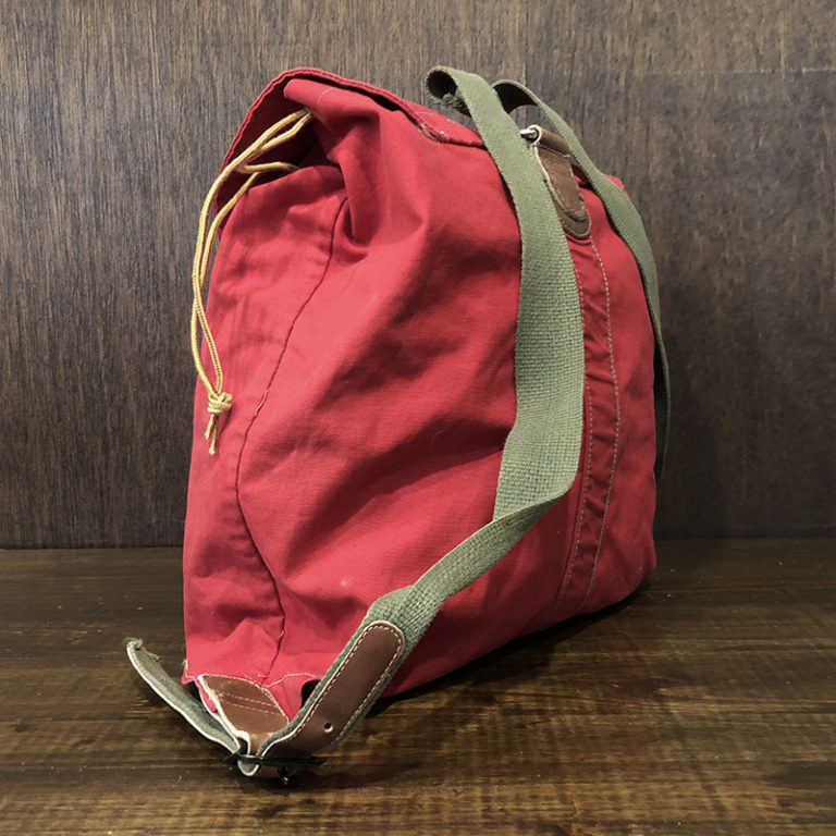 L.L. Bean Cursive Logo Tag Vintage Cotton Day Backpack Bag Red エルエルビーン ...