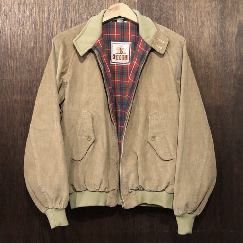 Baracuta G9 Harrington Jacket Corduroy Beige Tan Aero Zip Old Model 38 Made in England Mint バラクータ ハリントン ジャケット コーデュロイ ベージュ タン サイズ38  エアロジッパー オールドモデル 英国製 オリジナル ミントコンディション