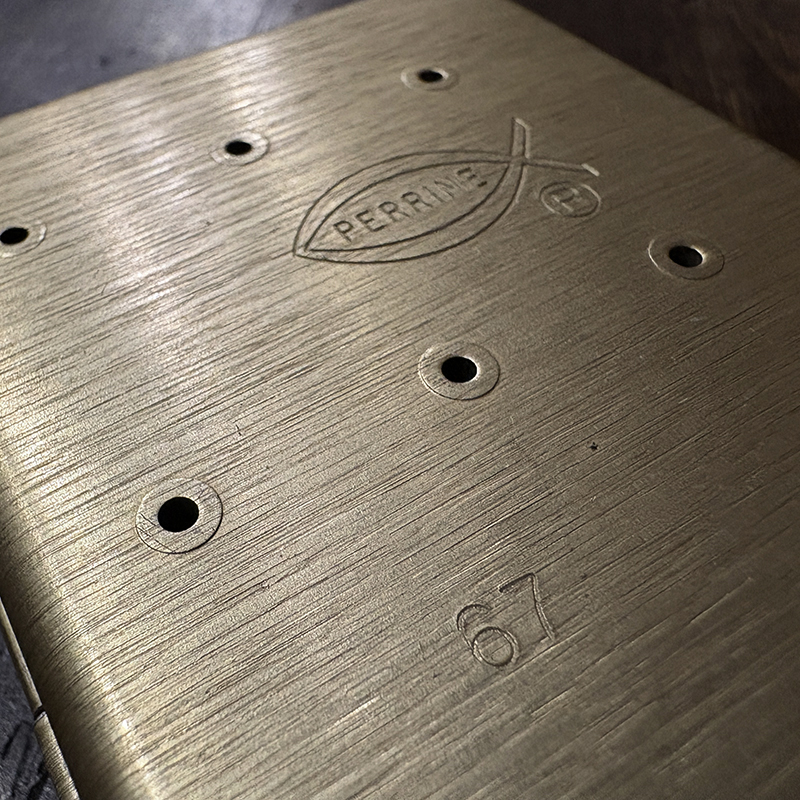 Perrine #67 Gold Anodized Rare Model Form Small Size Fly Box