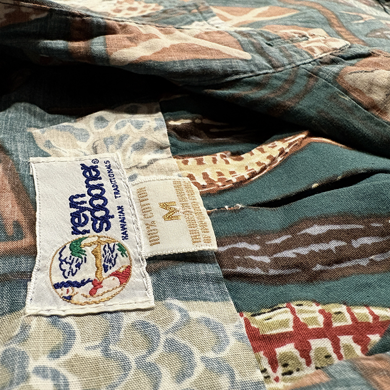 Reyn Spooner Cotton Aloha Short Sleeve Shirts Fish Shell