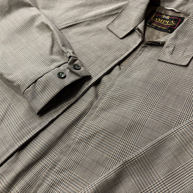 Campus Outerwear Glen Check Swingtop Blouson Drizzler Jacket