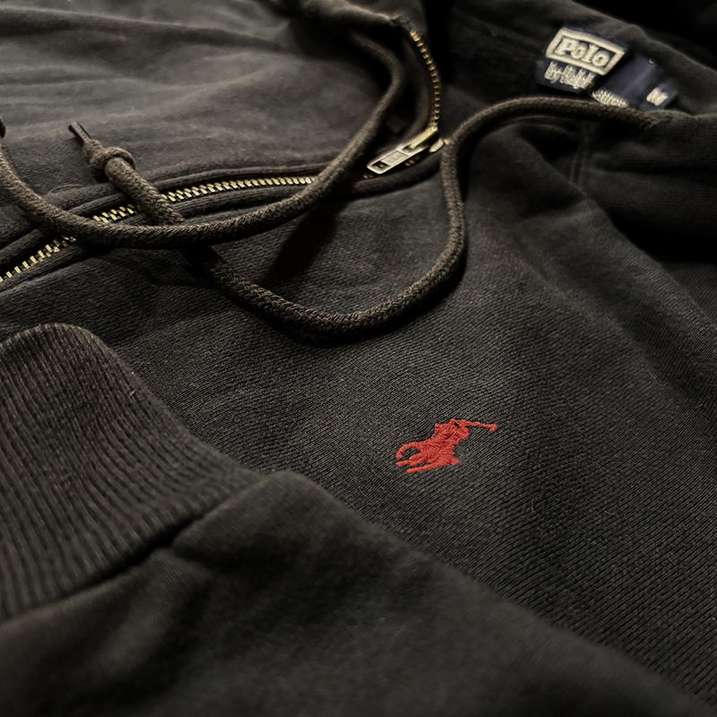 Polo Ralph Lauren Full Zip Sweat Hoodie Parka Black