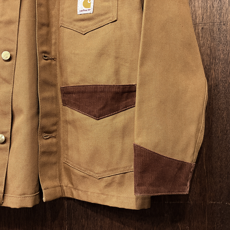 Carhartt Duck Canvas Corduroy Combi Coverall Engineer Work Jacket