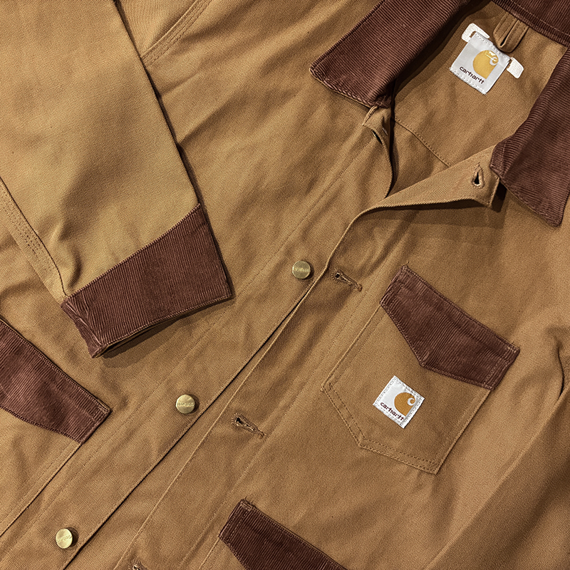 Carhartt Duck Canvas Corduroy Combi Coverall Work Jacket