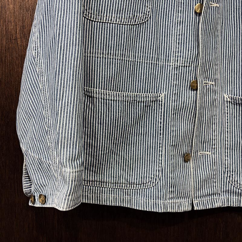 Carhartt Hickory Denim Coverall Jacket Noliner Model Chore Coat