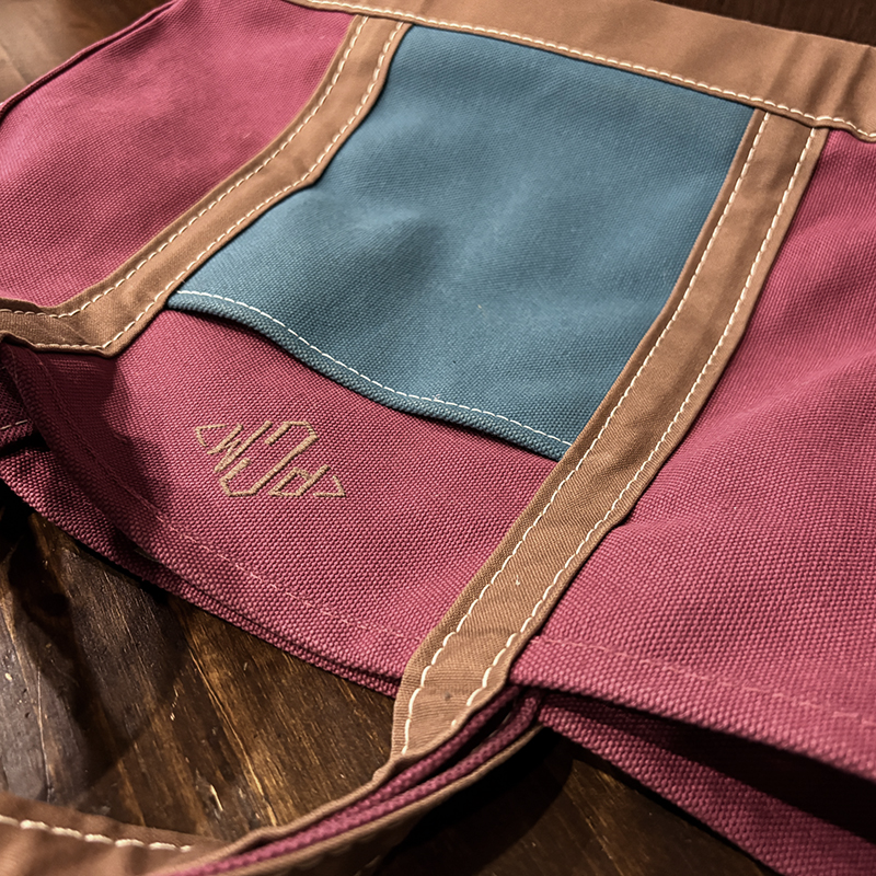 L.L. Bean Custom Multi Color Boat and Tote Wine Moca Turquoise Tote Bag