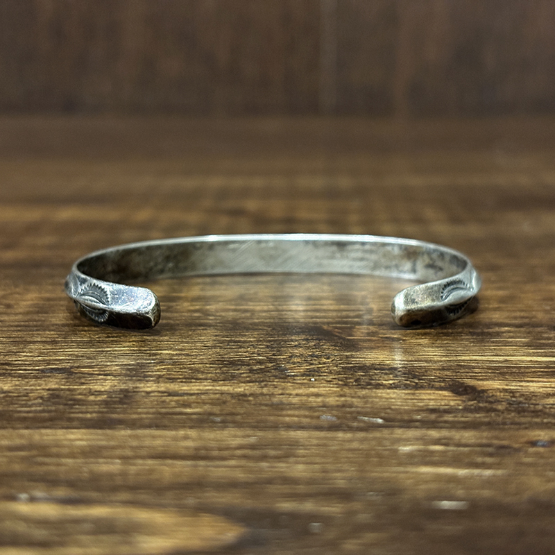 Vintage Navajo Fred Harvey Silver Triangle Wire bracelet Bangle