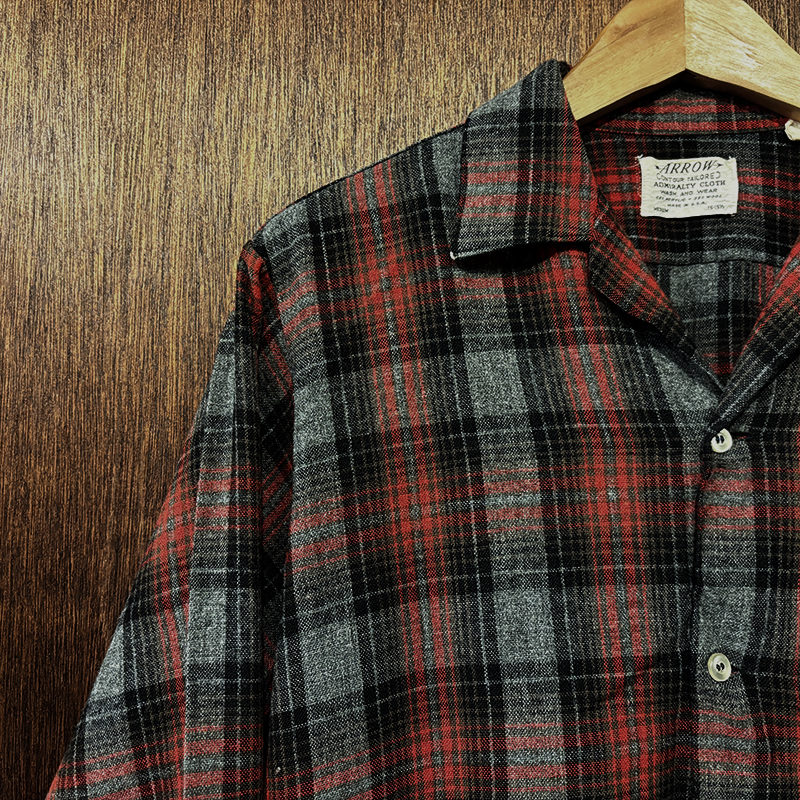 Arrow Contour Tailored Admiralty Cloth Open Collar Shirts M 15-15½