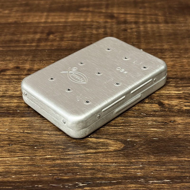 Perrine #60 Small Size Clip Hold Type Silver Aluminum Fly Box Mint