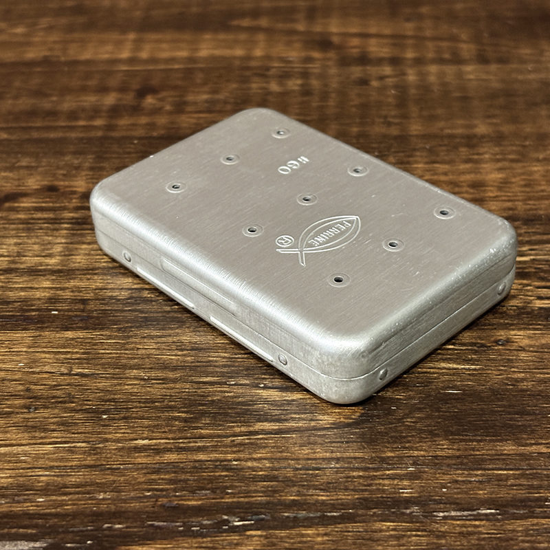 Perrine #60 Small Size Clip Hold Type Silver Aluminum Fly Box Mint