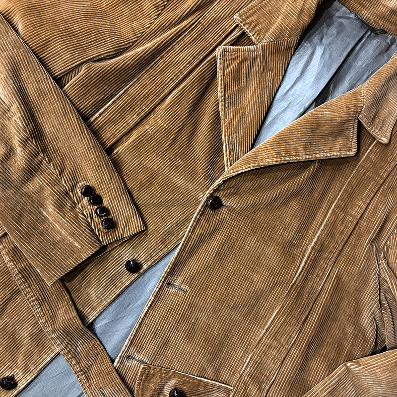 L.L. Bean Cursive Tag Heavy Corduroy Norfolk Jacket