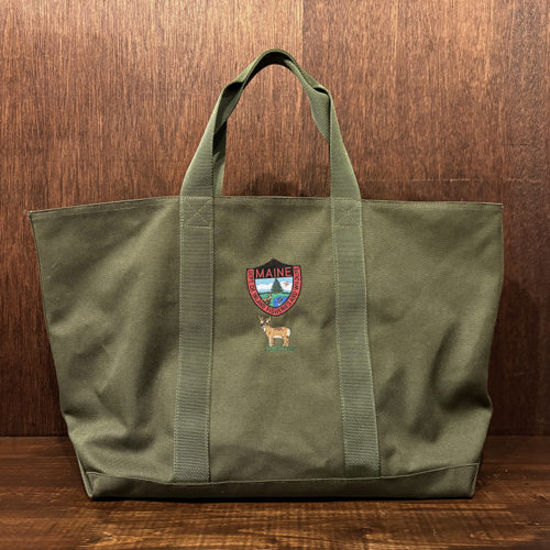 L.L. Bean Hunters Tote Maine MDFW Logo Wild Deer Embroidery Tote Bag Zip Top Mint エルエルビーン ハンターズ トート メイン州 狩猟漁業局ロゴ 野生鹿 刺繍 トートバッグ ジップトップ仕様 オールド ミントコンディション