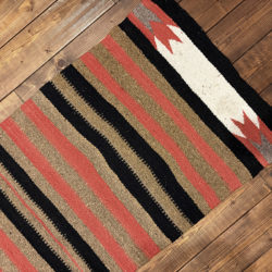 Vintage Native American Navajo Handwoven Pure Wool Rug Border Striped & Storm Pattern 170×72 ビンテージ ネイティブ アメリカン ハンドメイド ピュアウール ラグ ボーダー ストライプ柄 ストームパターン グッドコンディション
