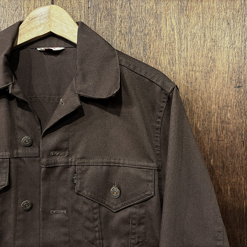 Levi's 70505 Pique Trucker Jacket Big-E Dark Brown Made in USA