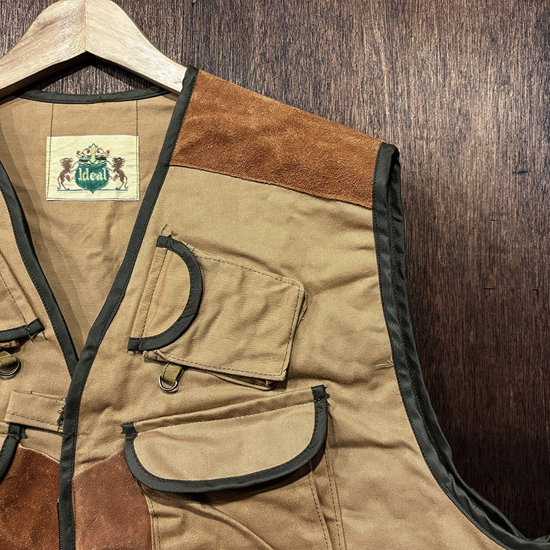 Ideal Vintage Heavy Cotton Satin Twill & Suede Leather Fishing