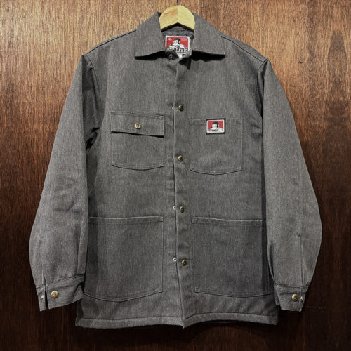 Ben Davis Frisco Work Coverall Chore Jacket Gorilla Mark Print Blanket S Made in USA Mint ベンデイビス フリスコ ワーク カバーオール チョアジャケット ヘザーグレイ ゴリラロゴプリント ブランケットライニング オールド 米国製 ミントコンディション