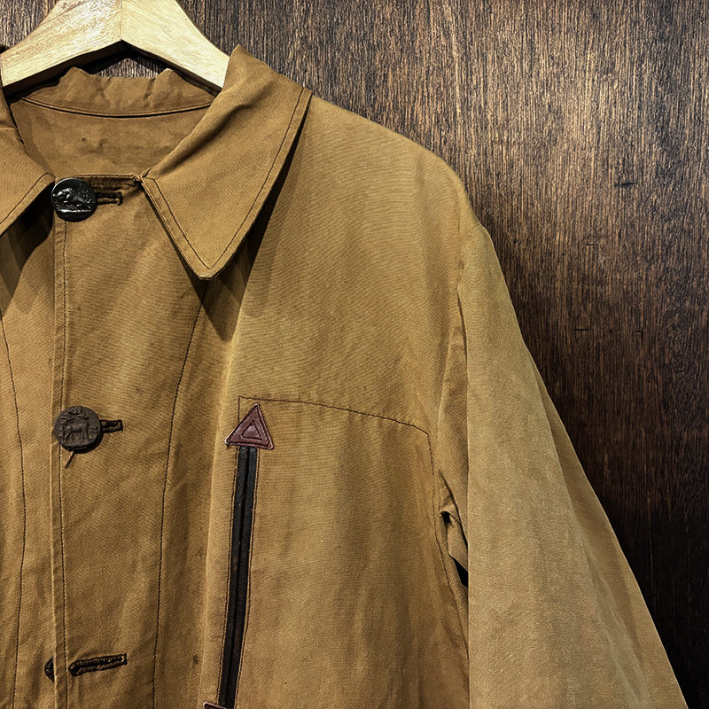 フランス ヴィンテージ ハンティングジャケット 動物ボタン 40s フレンチヴィンテージ 動物ボタン ハンティングジャケット | 古着