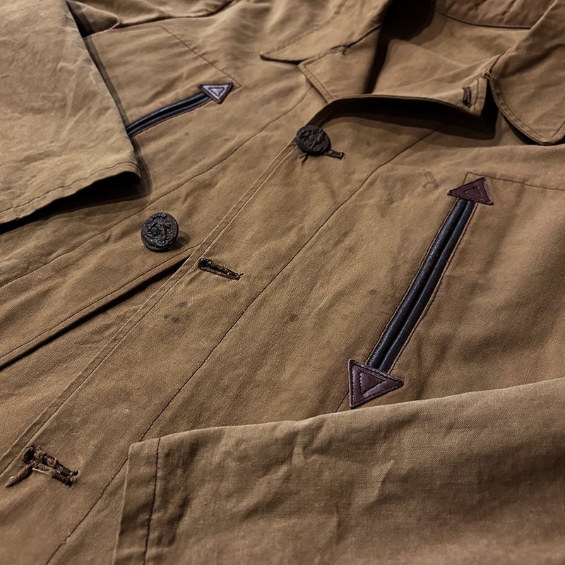 French Vintage Cotton Duck Canvas ade Brown Hunting Jacket