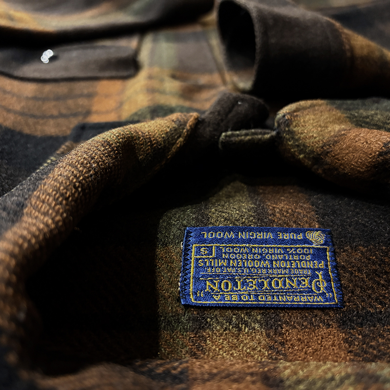 Pendleton Mackinaw Heavy Wool Jacket Brown Tone