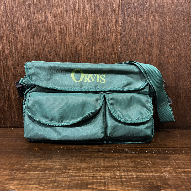 Orvis Vintage High Denier Nylon Shoulder Fishing Tool Bag Green