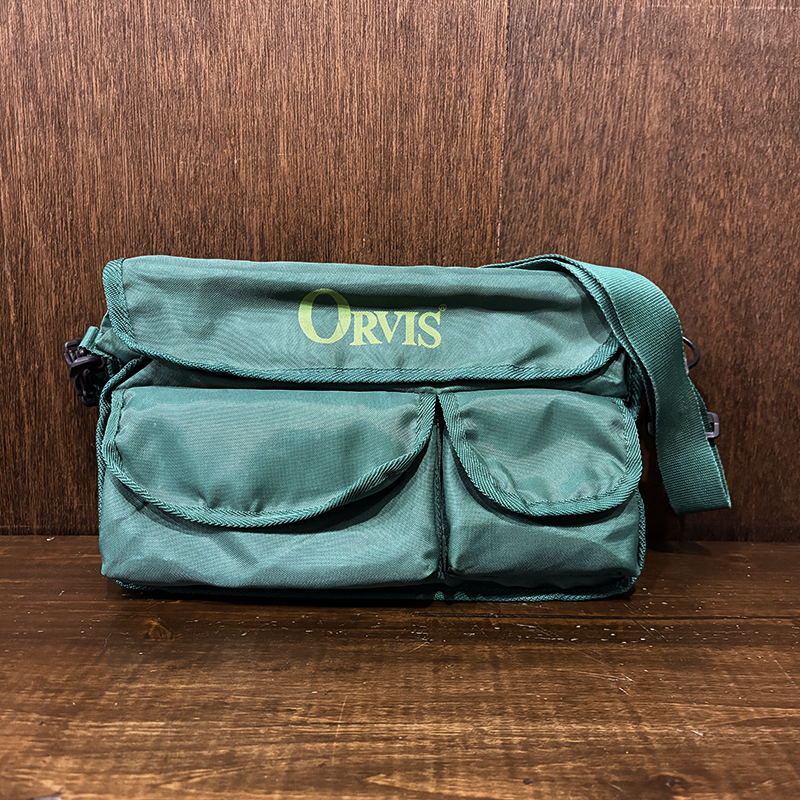 Orvis Vintage High Denier Nylon Shoulder Fishing Tool Bag Green Vintage Mint オービス ハイデニール ナイロン ショルダー オールド フィッシング バッグ ビンテージ ミントコンディション
