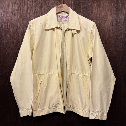 McGREGOR Drizzler Jacket Cream Yellow Serval Zip 40 Made in USA マクレガー ドリズラージャケット クリームイエロー サーバルジップ 米国製 60s ビンテージ