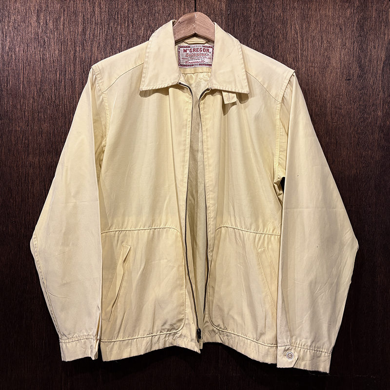 McGREGOR Drizzler Jacket Cream Yellow Serval Zip 40 Made in USA