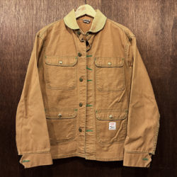 Pointer Shawl Collar Cotton Duck Canvas Coverall Chore Jacket Green Stitch 38 Made in USA Mint ポインター  ショールカラー コットン ダックキャンバス カバーオール チョアジャケット オールド グリーンステッチ 米国製 ミントコンディション