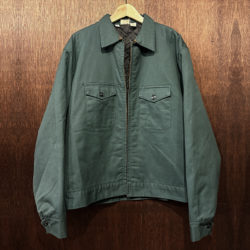 Vintage 2pocket Zip Work Jacket Middle Fall Green Twill Cloth 48 Brass Talon Zip ビンテージ オールド 2ポケット ジップ ワーク ジャケット コットン混紡ツイル フォールグリーン ブラス 棒タロンジップ エクセレントコンディション
